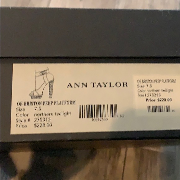 Ann Taylor Briston peep platform, sz 7.5 - Picture 13 of 13